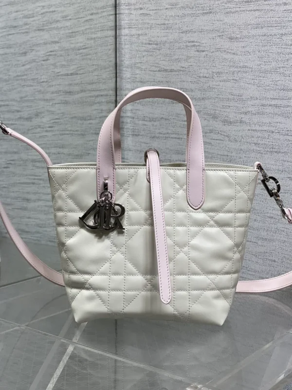 Dior Quilted Two-Tone Top Handle Bag image 1