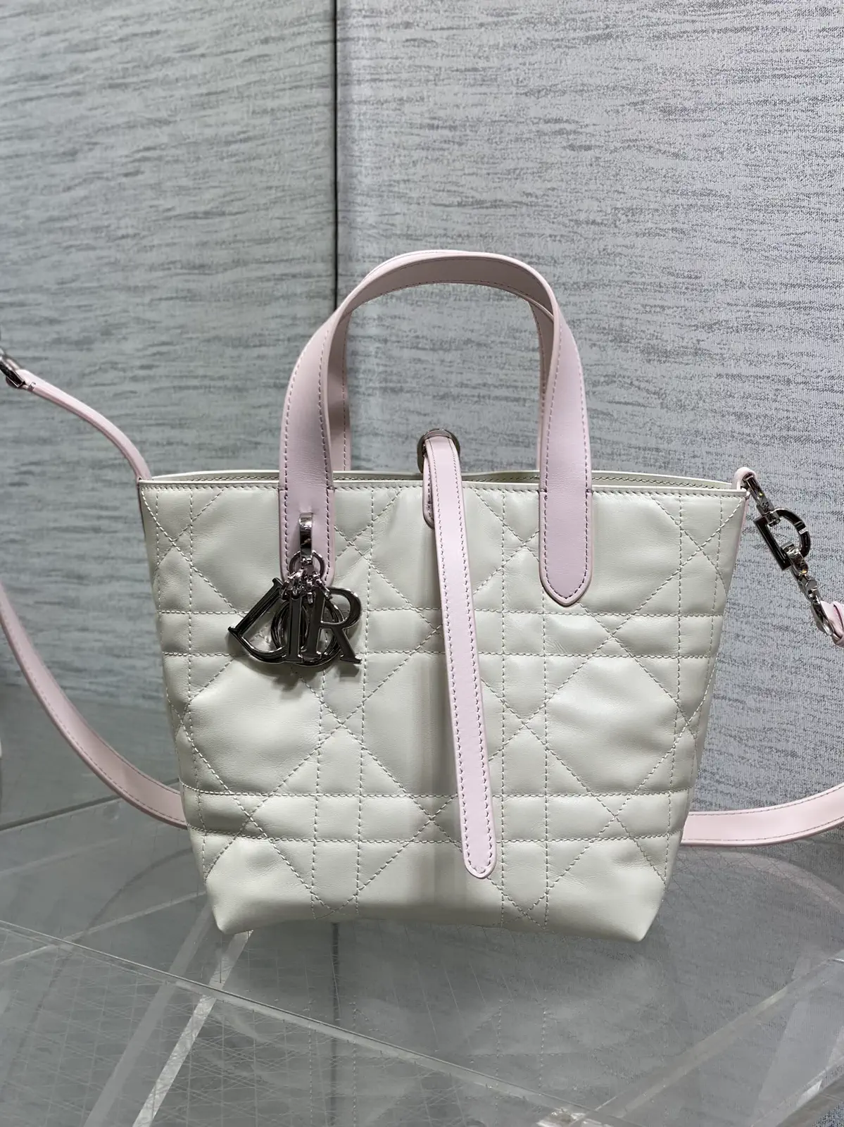 Dior Quilted Two-Tone Top Handle Bag image 1