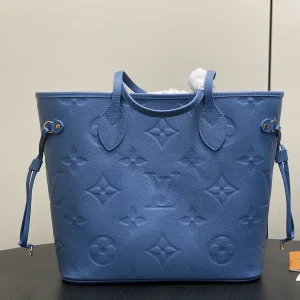 Louis Vuitton Blue Embossed Leather Tote Bag image 1