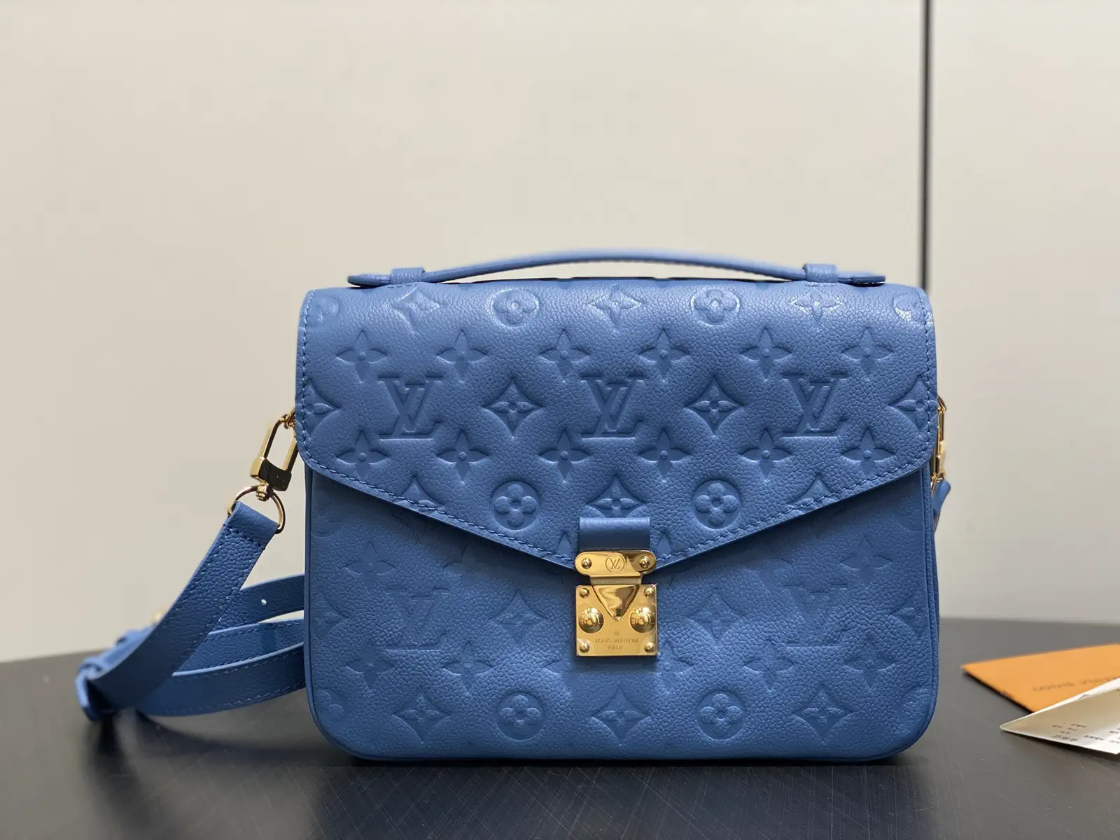 Louis Vuitton Blue Monogram Empreinte Pochette Métis Bag image 1