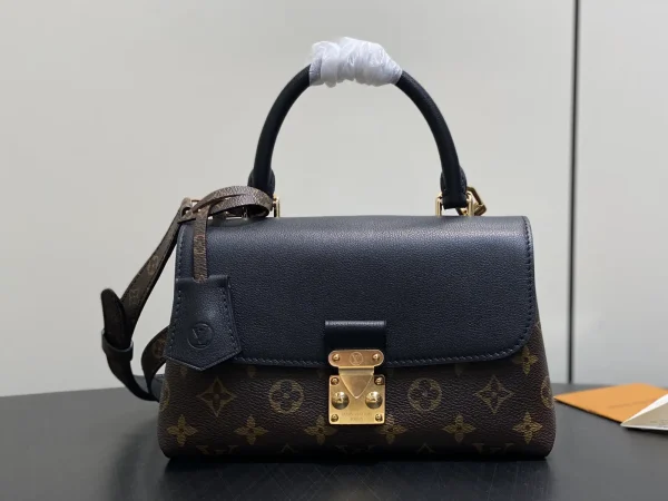 Louis Vuitton Monogram Black Flap Top Handle Bag image 1