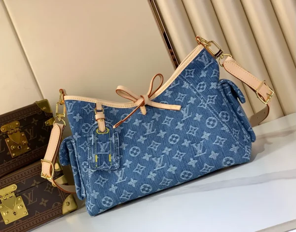 Louis Vuitton Blue Denim Monogram Carryall Cargo Bag image 1