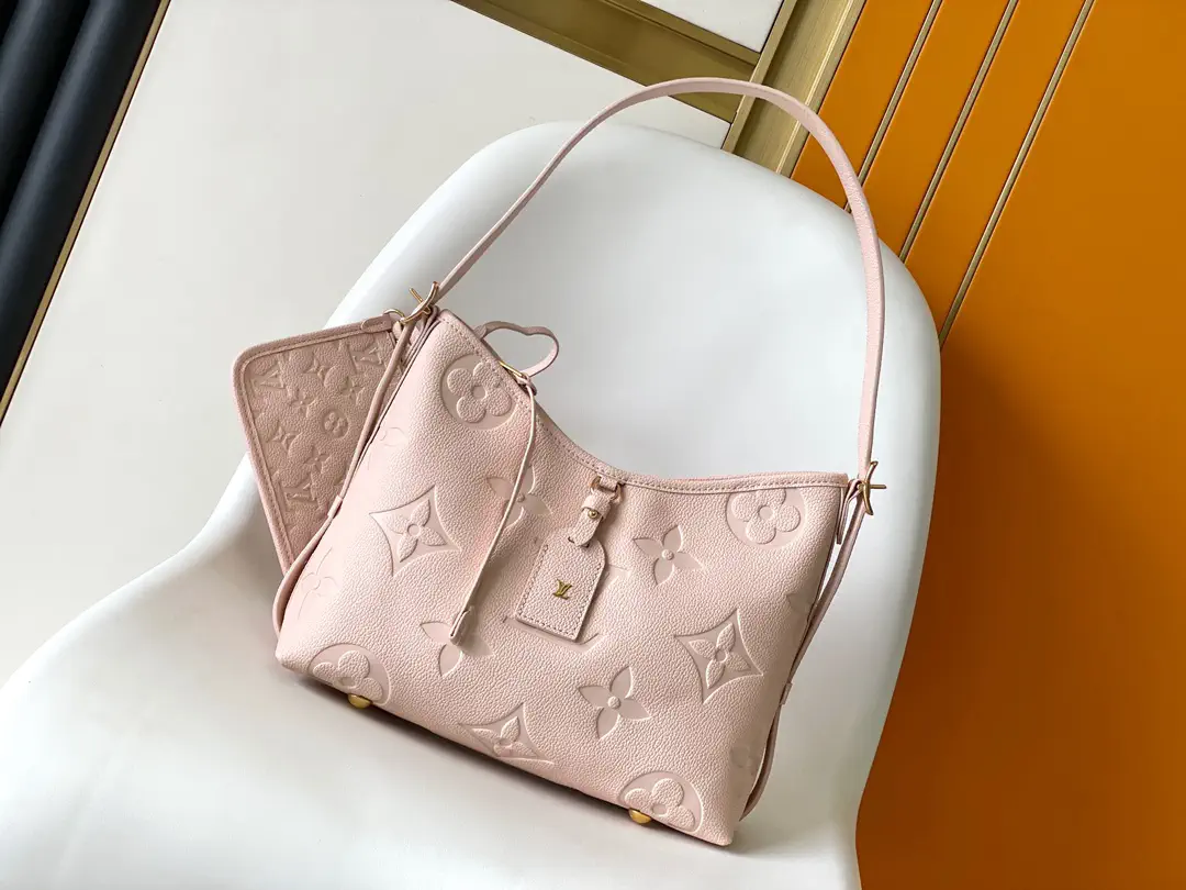 Louis Vuitton Pink Monogram Embossed CarryAll Small Shoulder Bag image 1