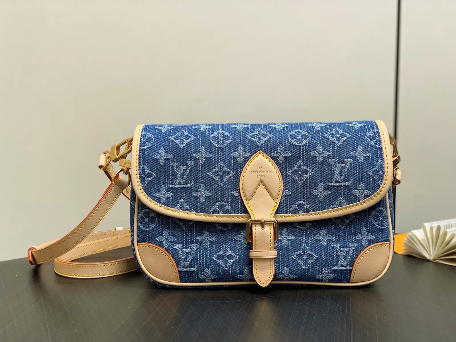 Louis Vuitton Blue Denim Monogram Diane Shoulder Bag image 1