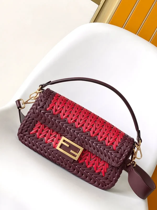 FENDI Woven Baguette Shoulder Bag image 1