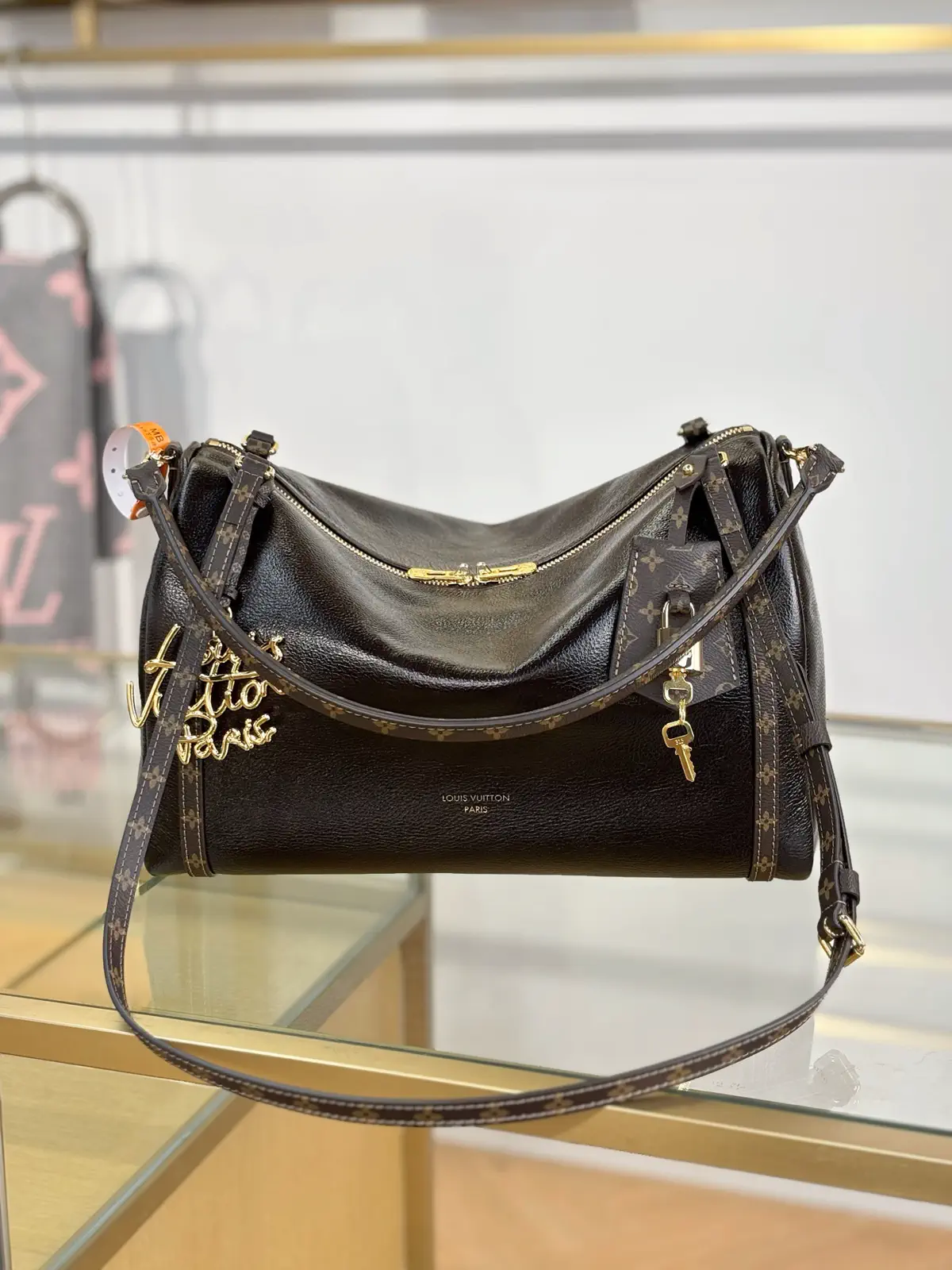 Louis Vuitton Black Shoulder Bag with Monogram Strap image 1
