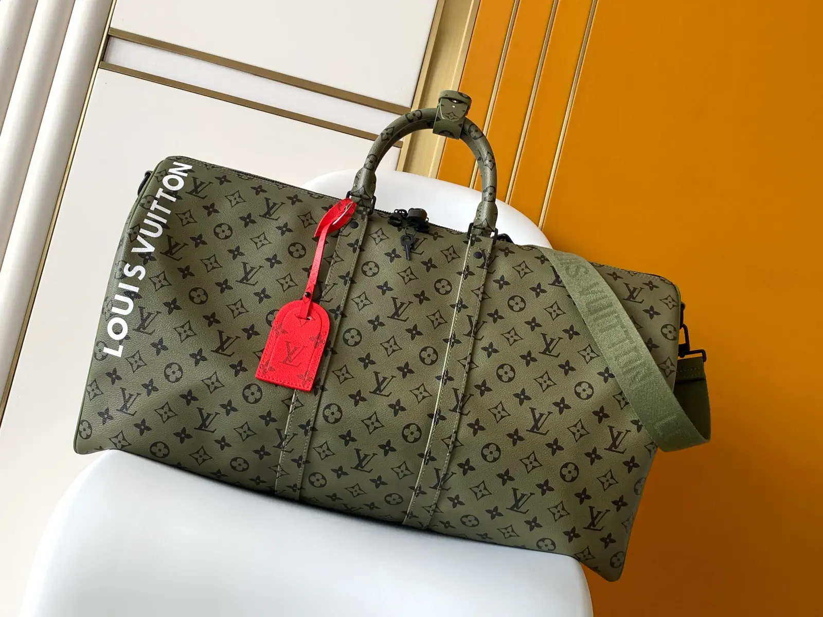 Louis Vuitton Keepall Bandoulière 55 Monogram Duffle Bag image 1