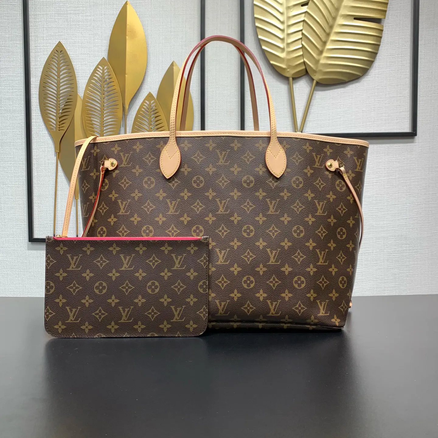 Louis Vuitton Monogram Neverfull Tote Bag with Detachable Pouch image 1