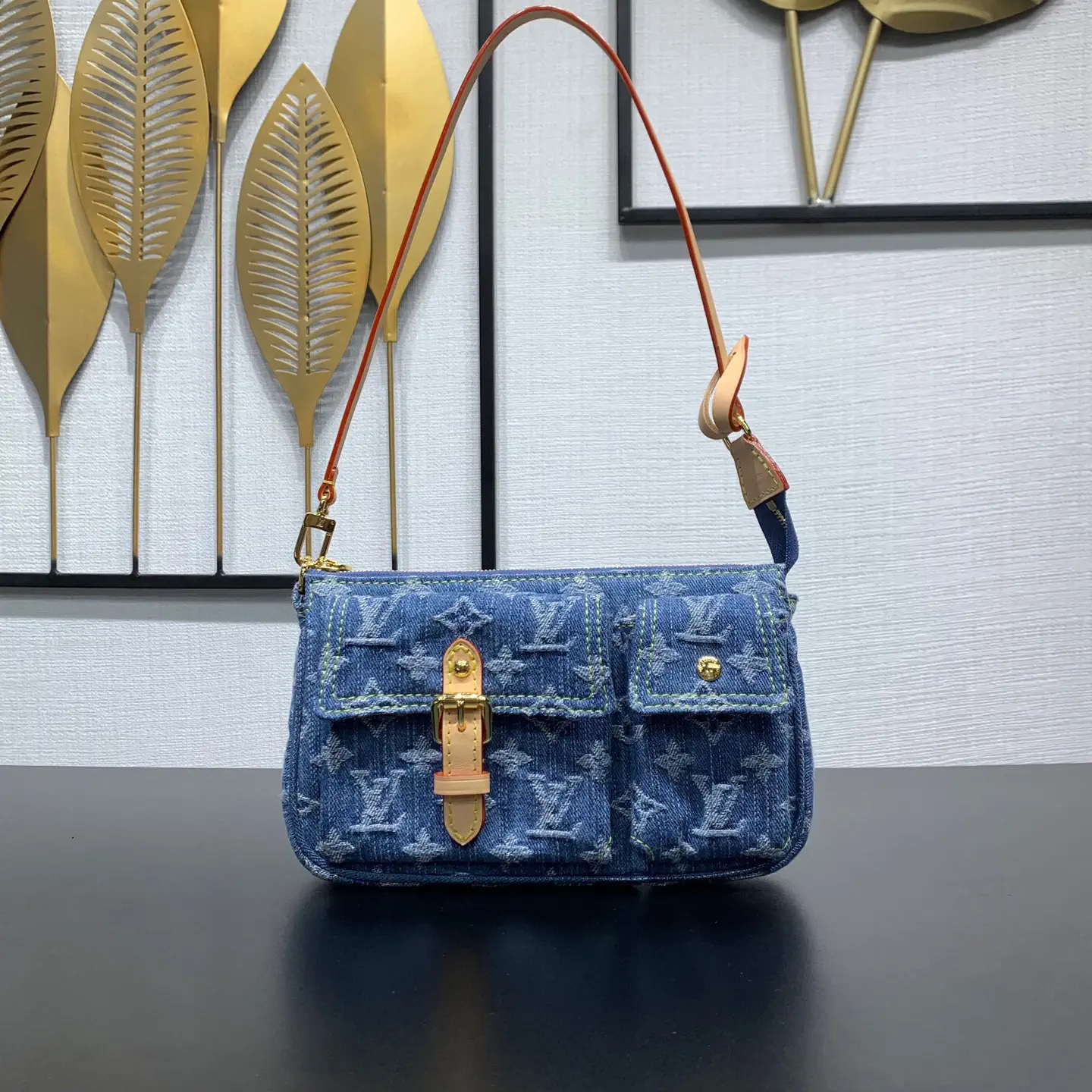 Louis Vuitton Denim Monogram Pochette Accessories Cargo Shoulder Bag image 1