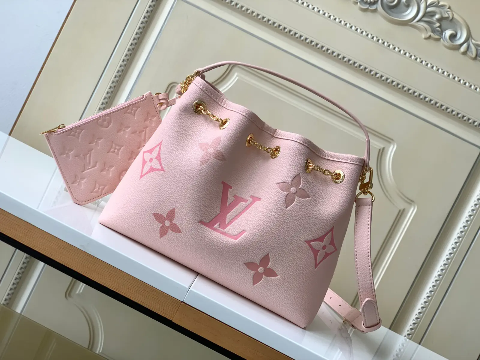 Louis Vuitton Pink Monogram Summer Bundle Bucket Bag image 1