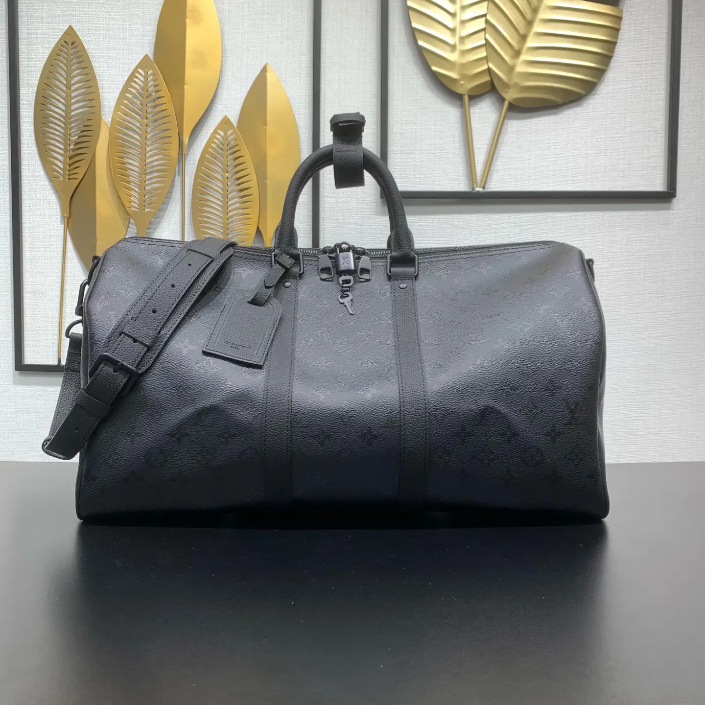 Louis Vuitton Monogram Midnight Keepall Bandoulière 45 Duffle Bag image 1