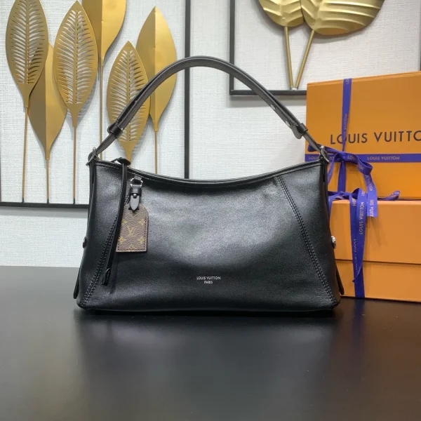 Louis Vuitton Black Shoulder Bag with Monogram Tag image 1