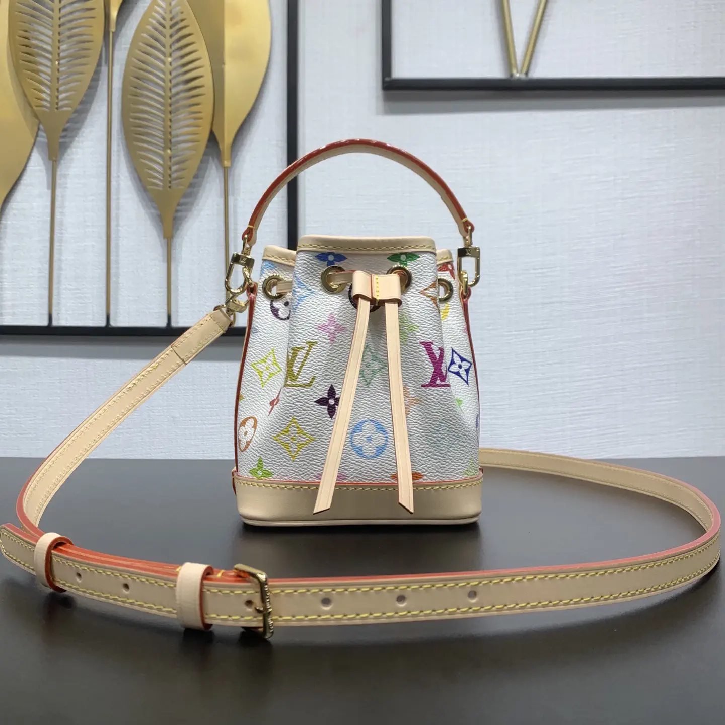 Louis Vuitton x Takashi Murakami Multicolor Monogram Nano Noé Bucket Bag image 1