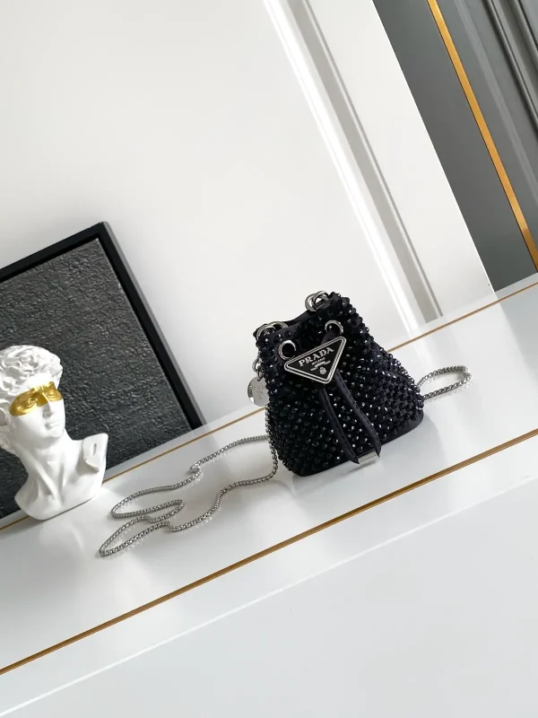 Prada Mini Crystal Embellished Bucket Bag image 1