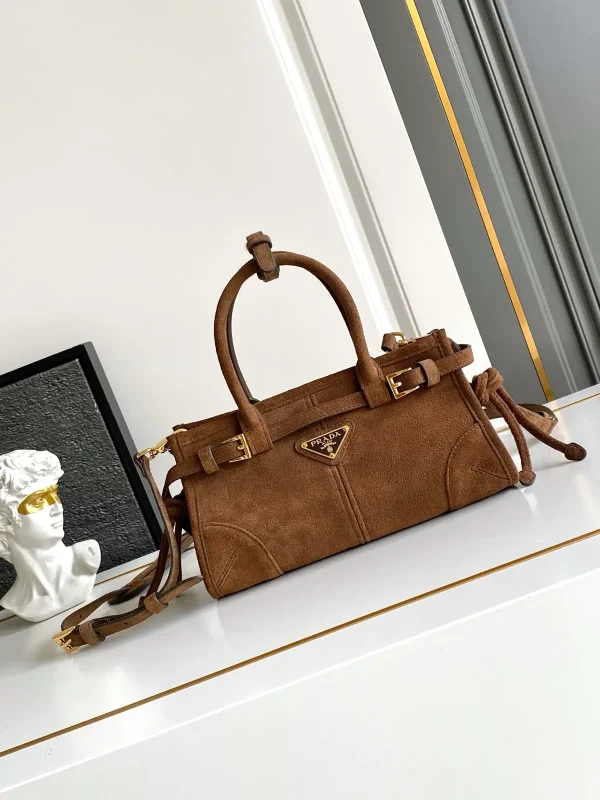 Prada Mini Suede Top Handle Crossbody Bag image 1