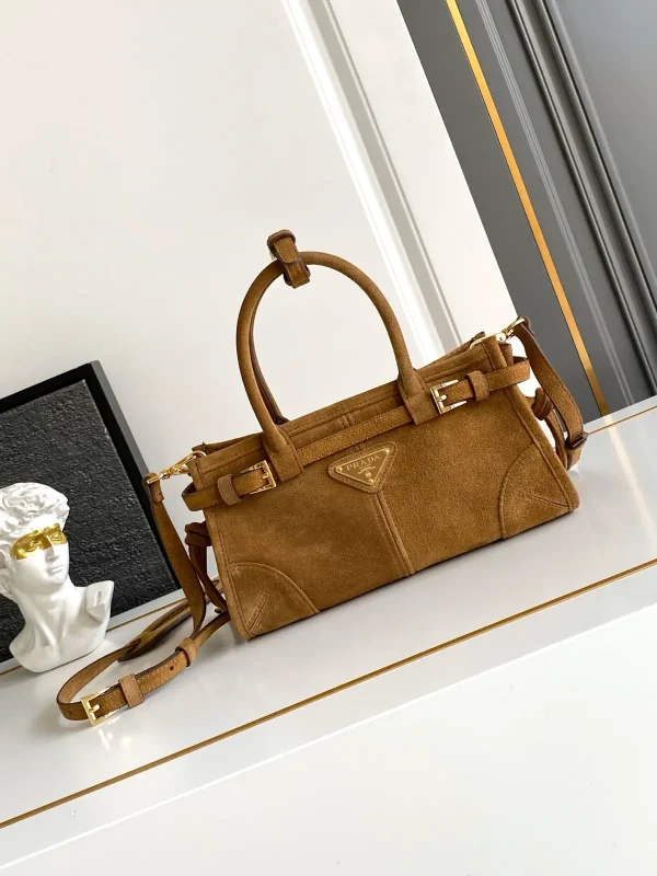 Prada Mini Suede Top Handle Crossbody Bag image 1