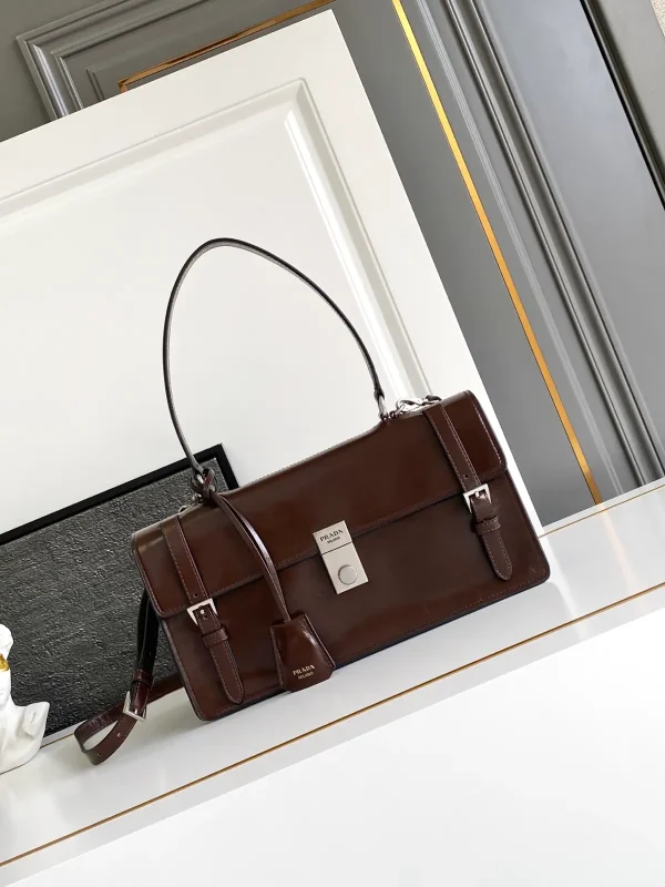 Prada Leather Top Handle Shoulder Bag image 1