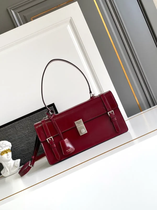 Prada Leather Top Handle Shoulder Bag image 1