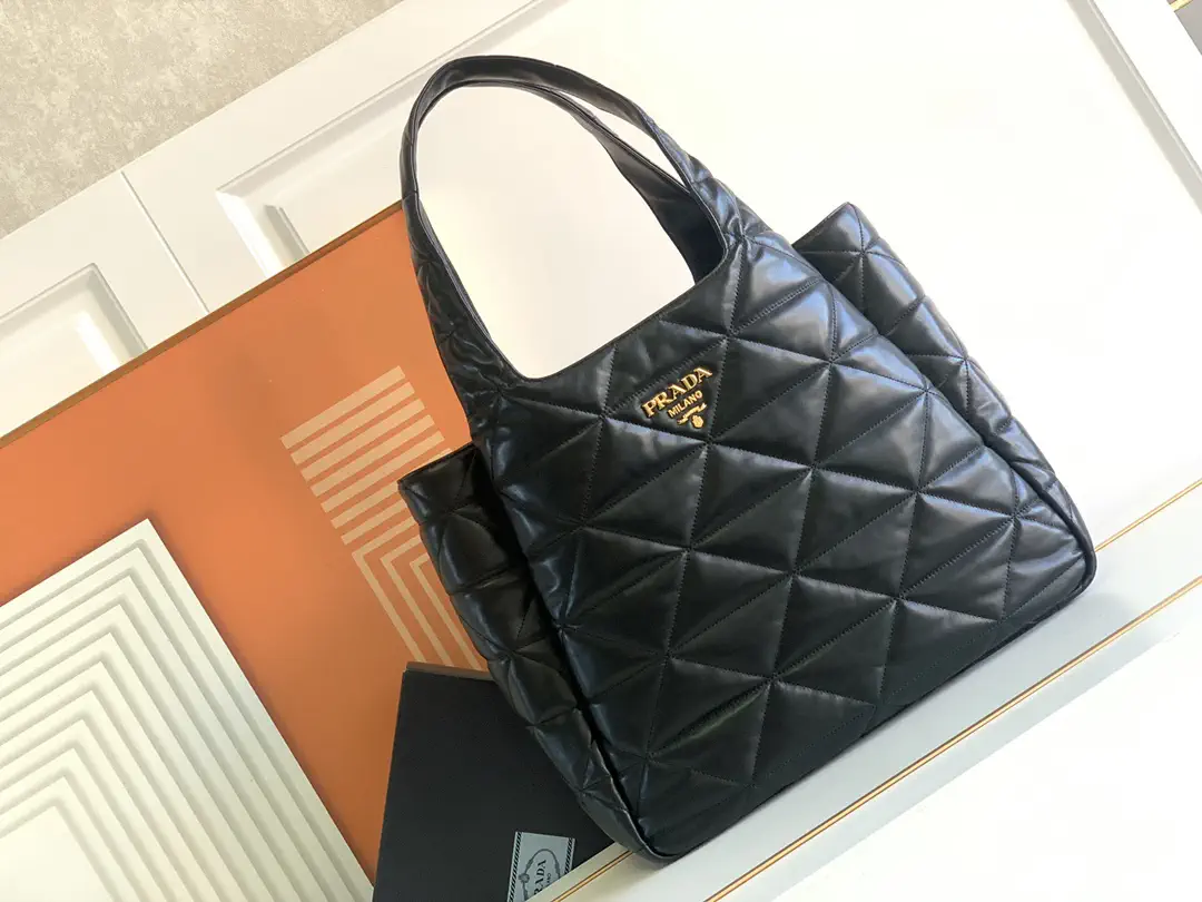 Prada Quilted Leather Tote Bag image 1