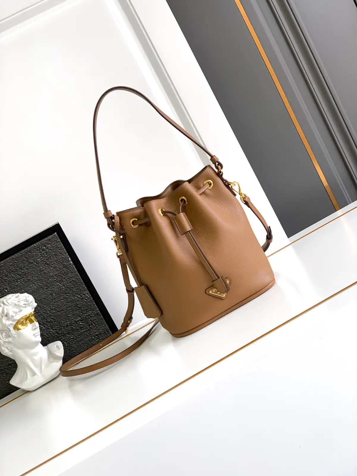 Prada Leather Mini Bucket Bag image 1