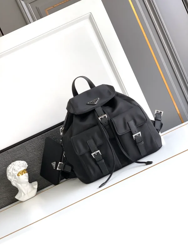 Prada Nylon Backpack with Saffiano Leather Trim image 1