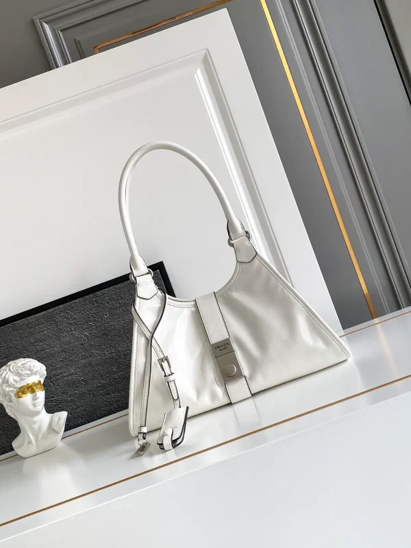 Prada White Buckle Closure Shoulder Bag image 1