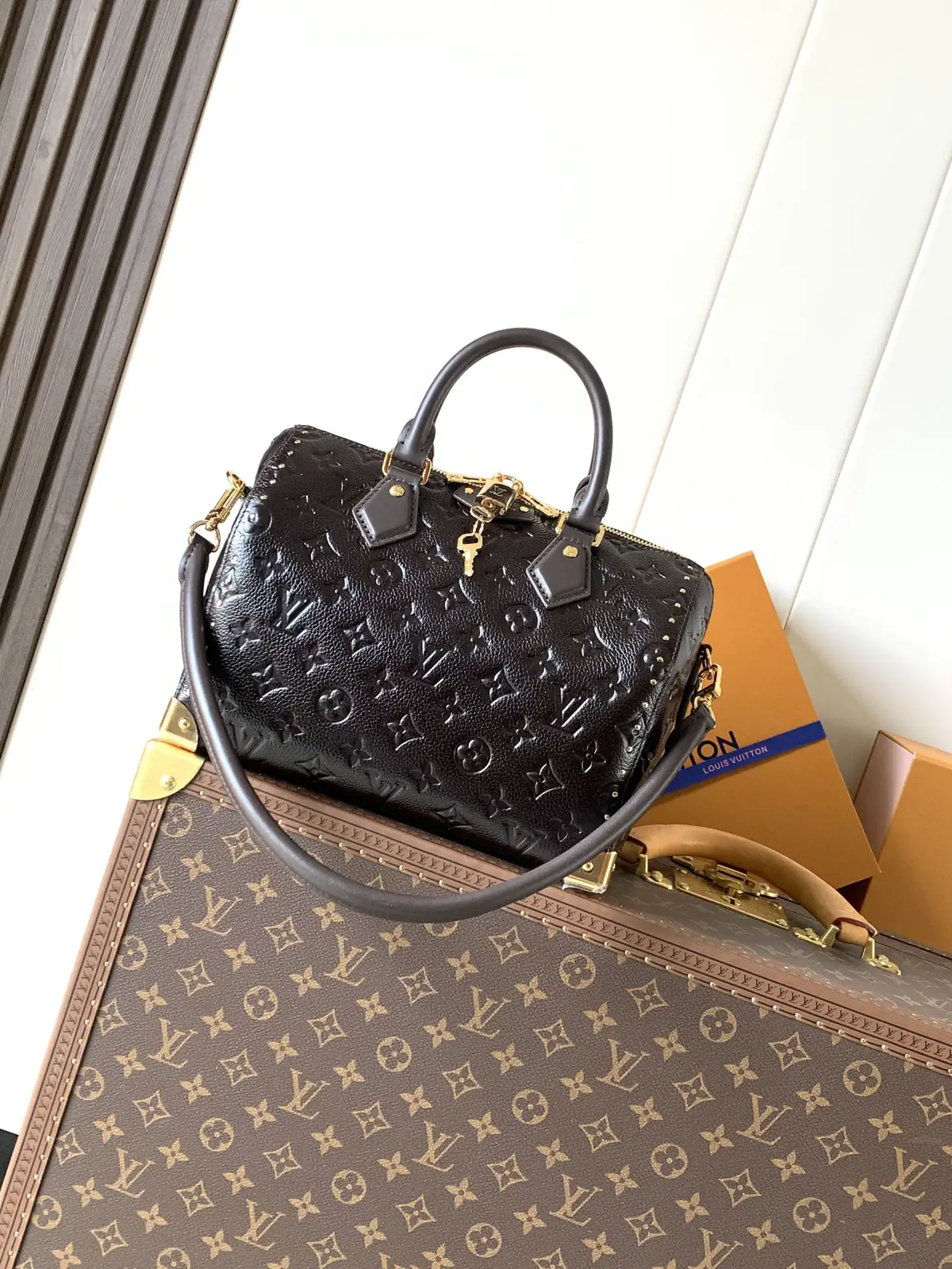 Louis Vuitton Monogram Speedy Trunk 25 Top Handle Bag image 1