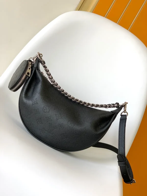 Louis Vuitton Baia PM Black Perforated Leather Crossbody Bag image 1