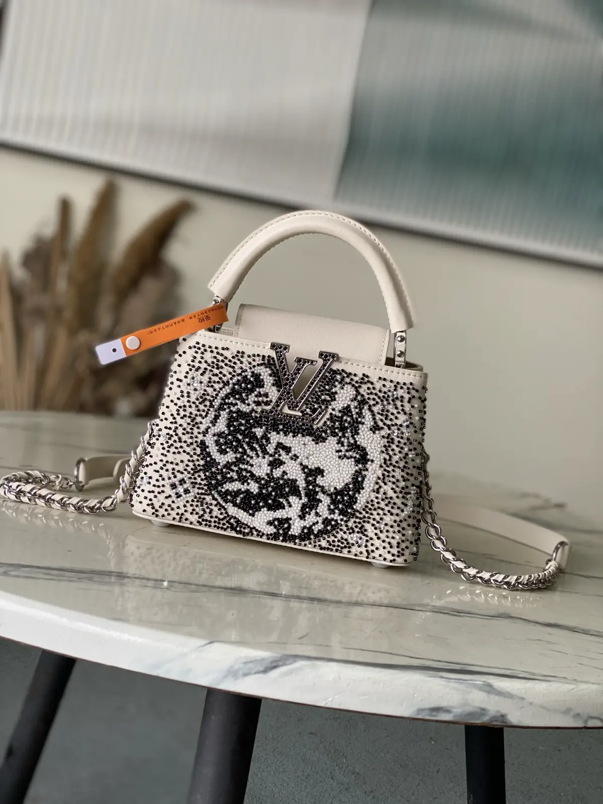 Louis Vuitton Beaded Embroidered Capucines Mini Top Handle Bag image 1