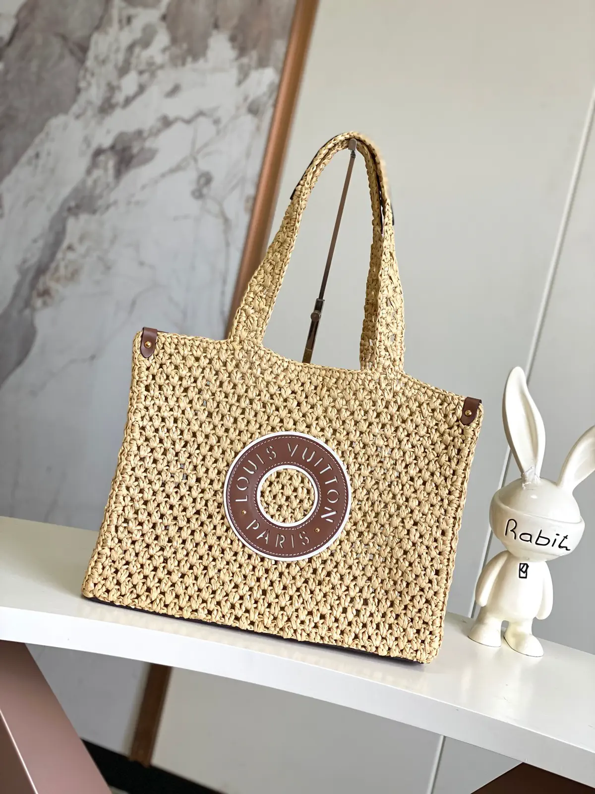 Louis Vuitton Raffia OnTheGo MM Tote Bag image 1