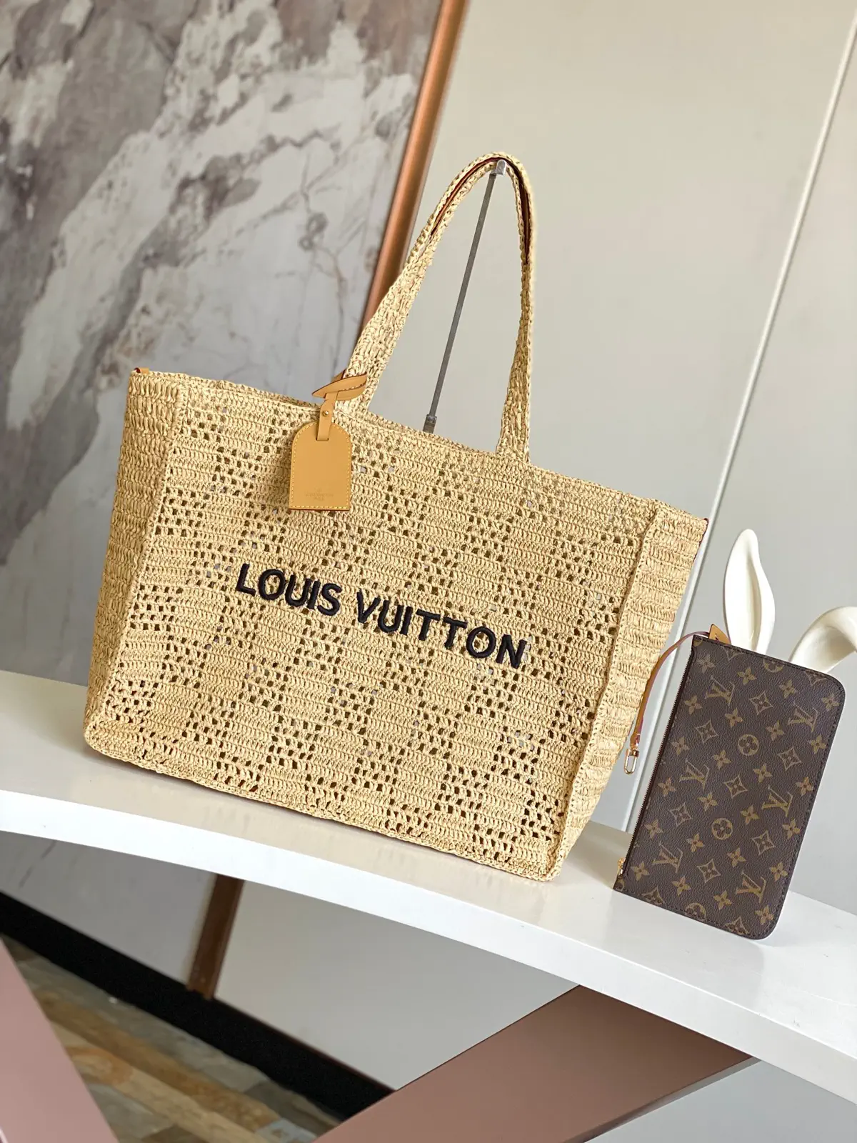Louis Vuitton Raffia Tote Bag image 1