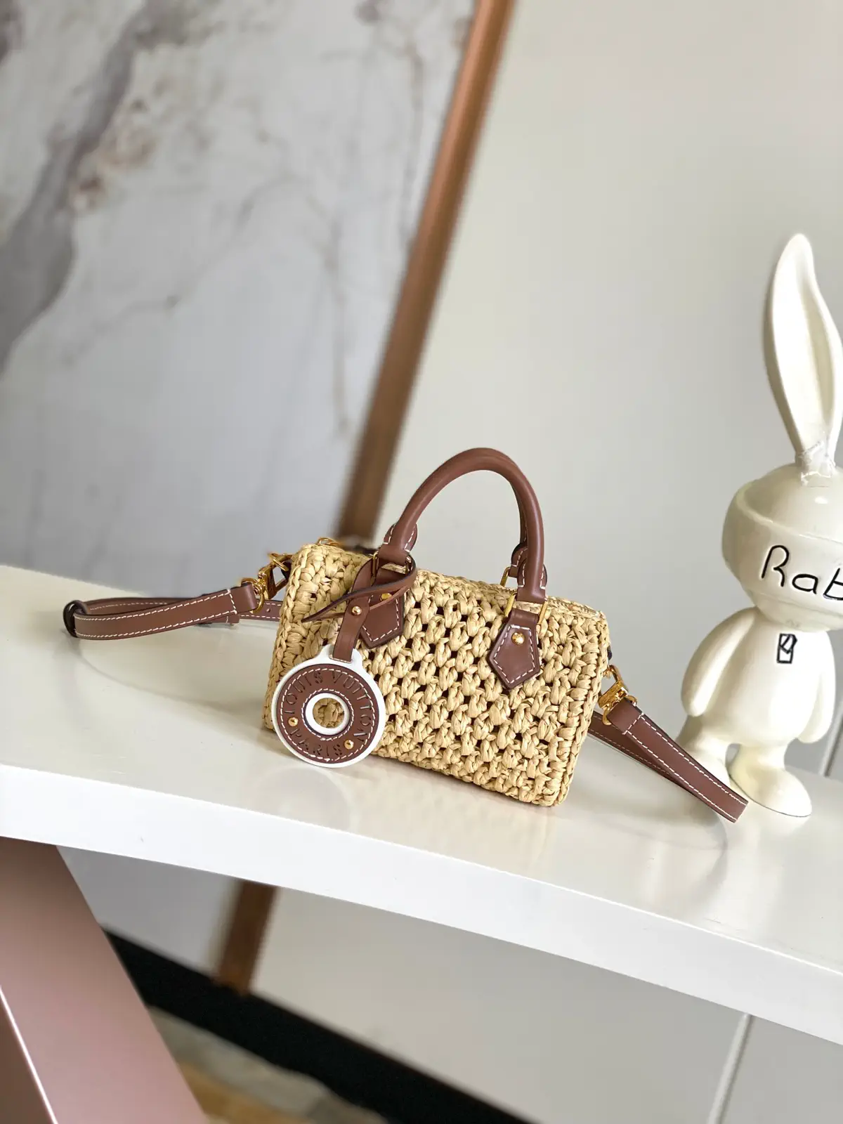 Louis Vuitton Raffia Nano Speedy Top Handle Bag image 1