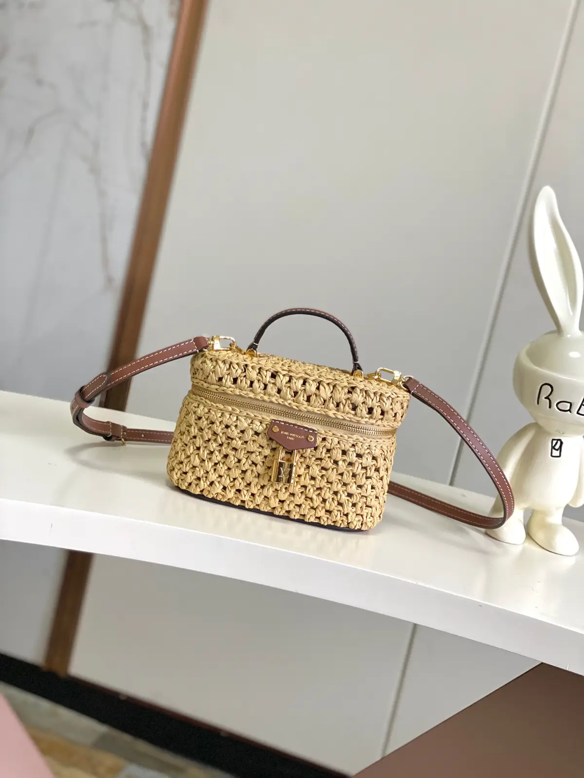 Louis Vuitton Raffia Vanity Chain Pouch Bag image 1