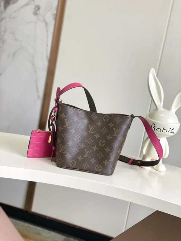Louis Vuitton Monogram Canvas Bucket Bag with Pink Accents image 1