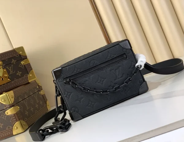 Louis Vuitton Black Monogram Mini Soft Trunk Bag image 1