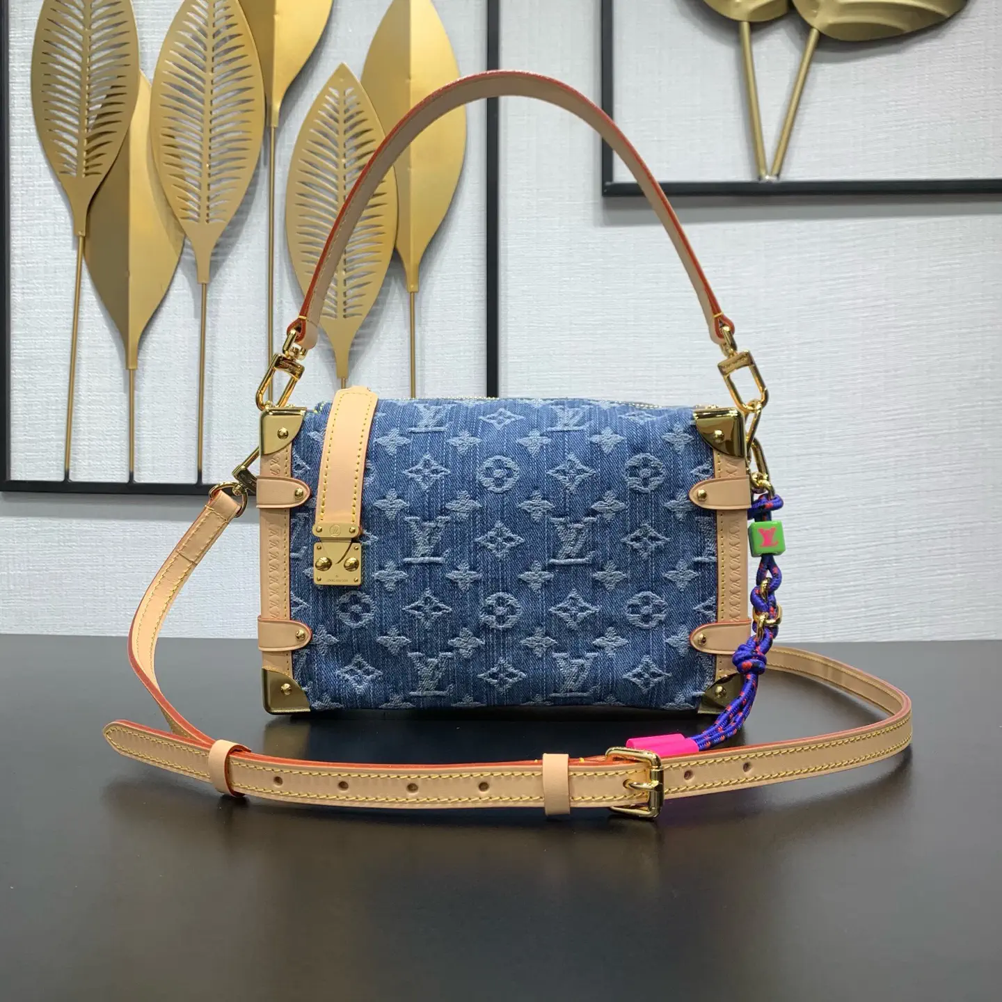 Louis Vuitton Denim Monogram Side Trunk Bag image 1