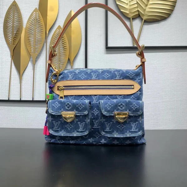 Louis Vuitton Denim Monogram Baggy Shoulder Bag image 1