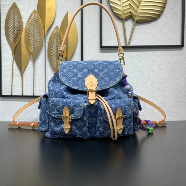 Louis Vuitton Denim Monogram Montsouris Cargo Backpack image 1