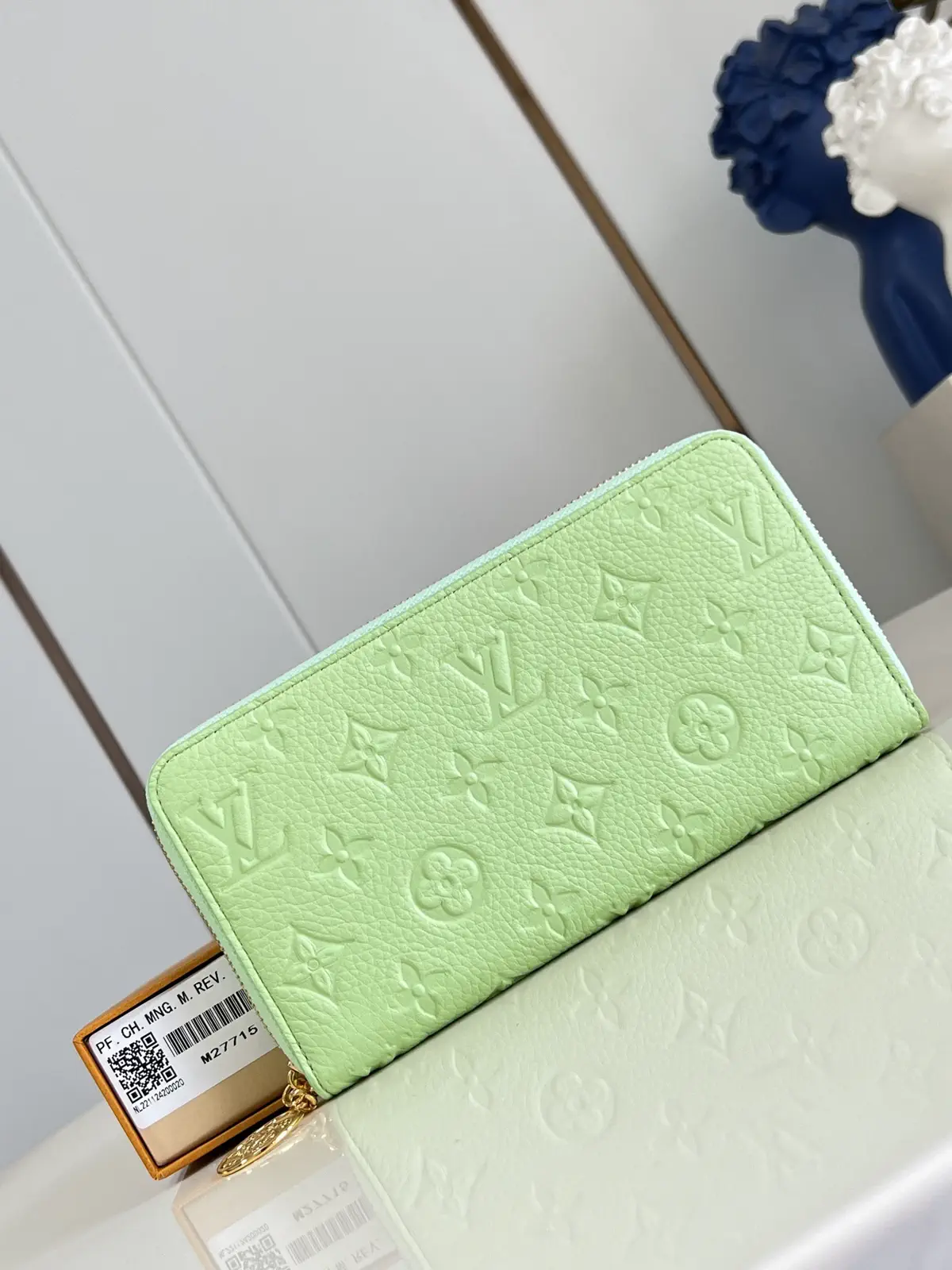 Louis Vuitton Light Green Monogram Zippy Wallet image 1