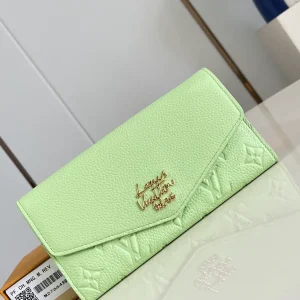 Louis Vuitton Light Green Embossed Long Wallet image 1