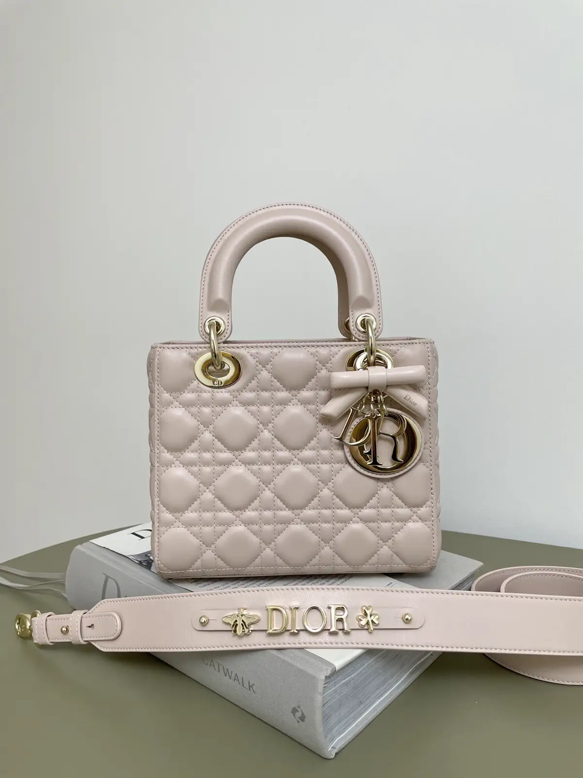 Dior Quilted Bow Detail Top Handle Bag with Detachable Shoulder Strap image 1