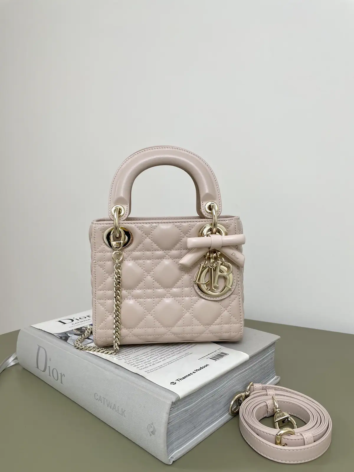 Dior Quilted Bow Detail Top Handle Bag image 1