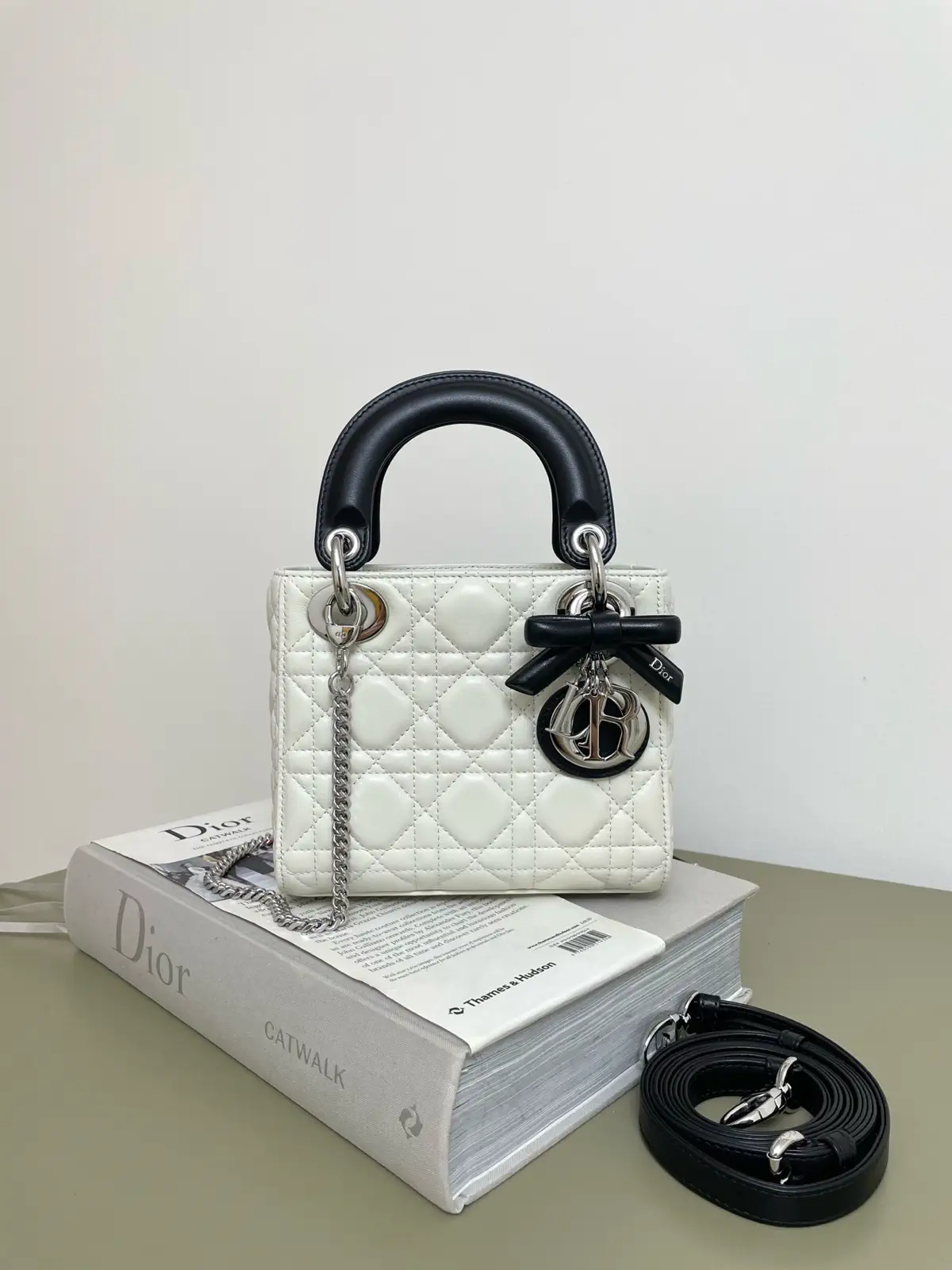 Dior Quilted Bow Detail Top Handle Bag image 1