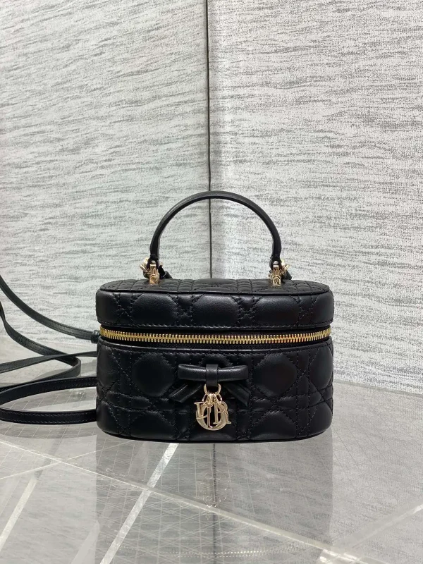 Dior Quilted Bow Cosmetic Bag image 1