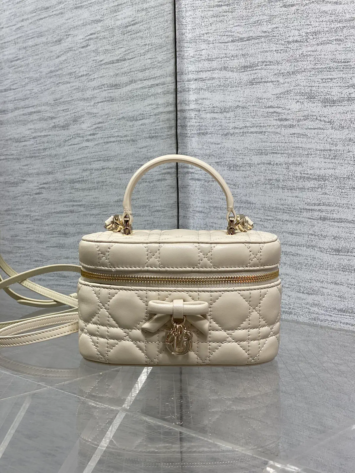 Dior Quilted Bow Cosmetic Bag image 1
