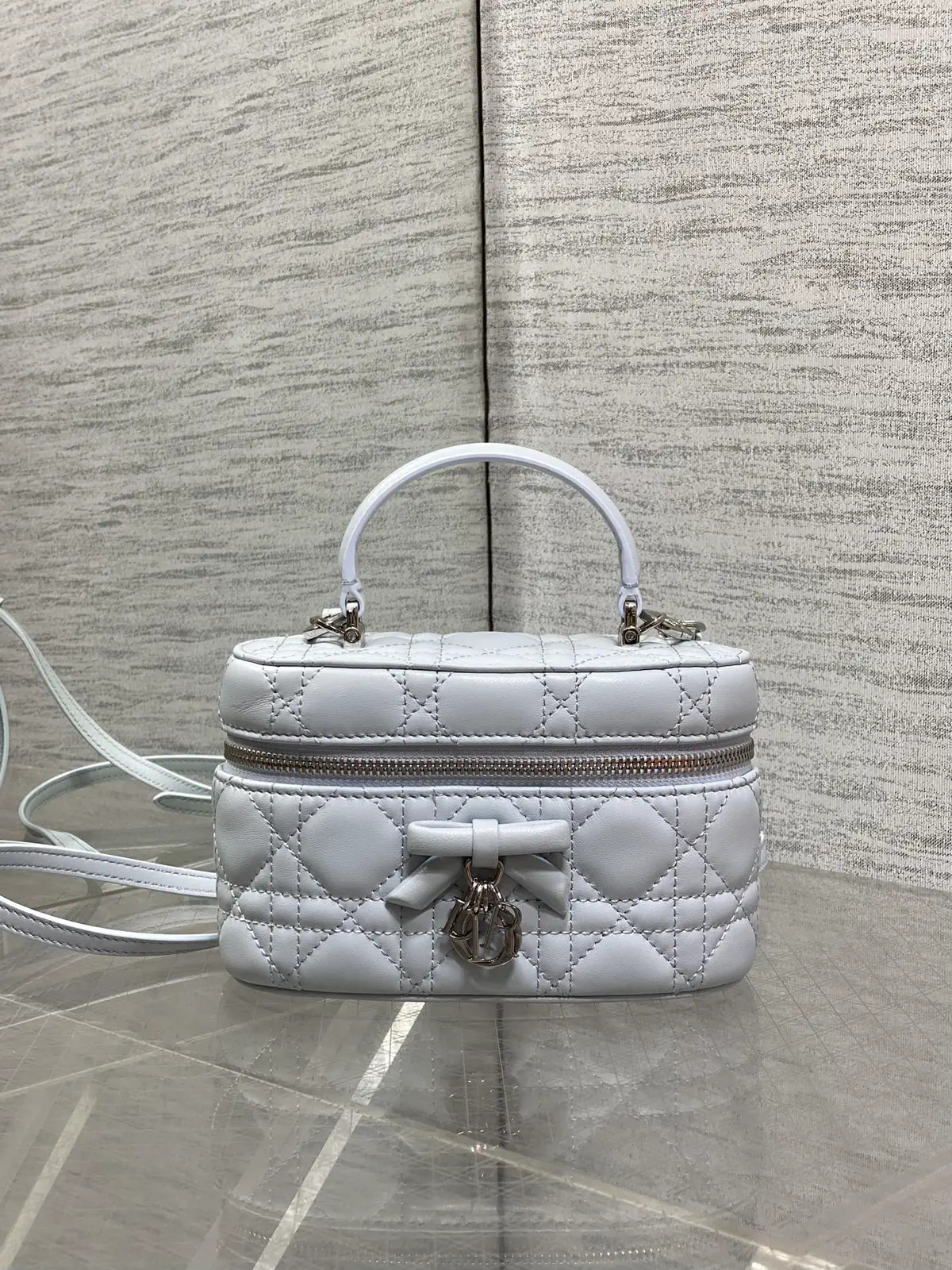 Dior Quilted Bow Cosmetic Bag image 1