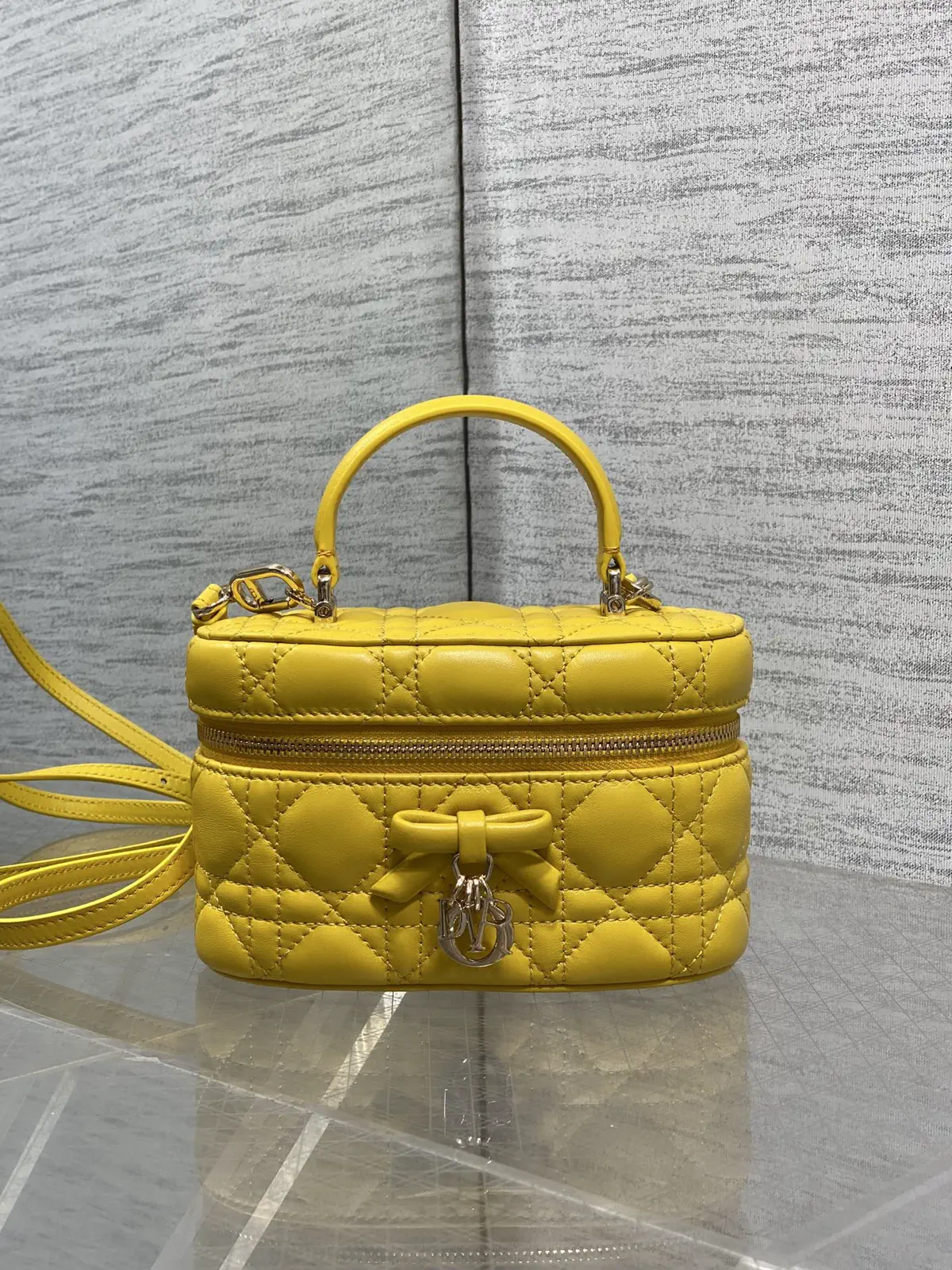 Dior Quilted Bow Cosmetic Bag image 1