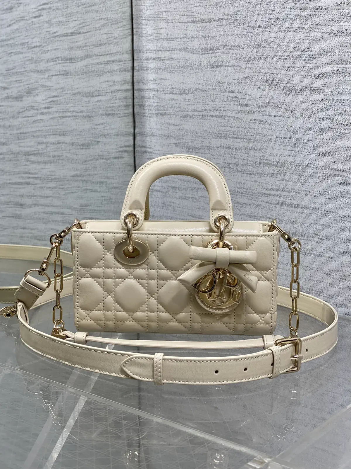 Dior Quilted Bow Mini Top Handle Bag image 1