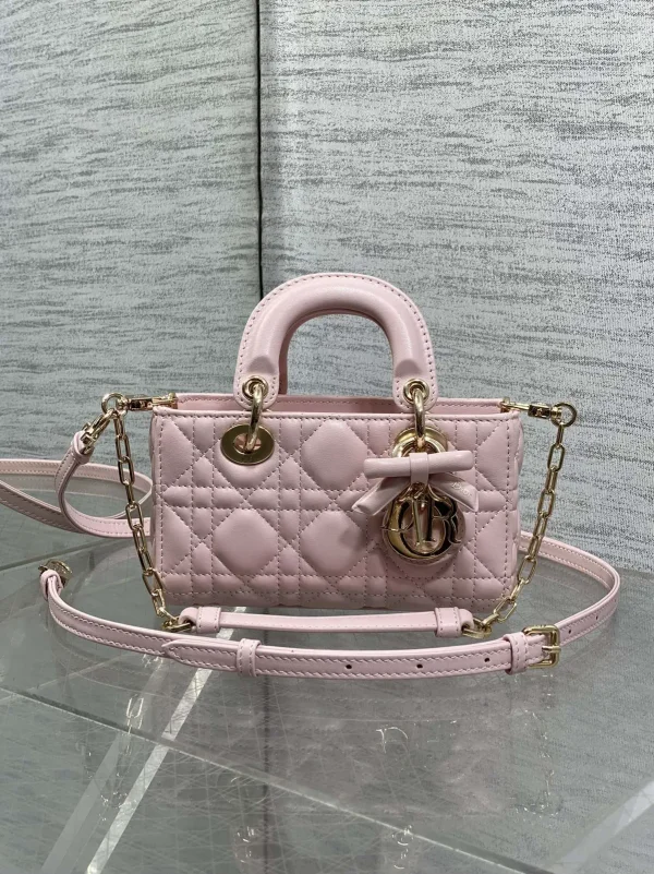 Dior Light Pink Quilted D-Joy Top Handle Bag image 1