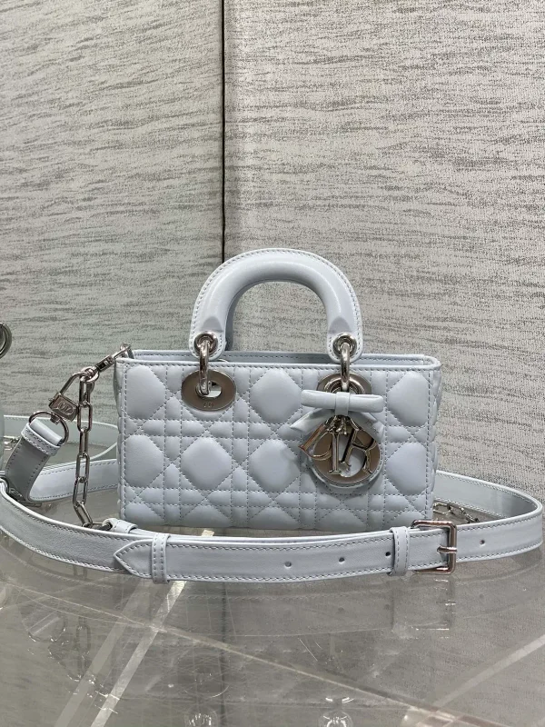 Dior Quilted Mini Top Handle Bag with Bow Charm image 1